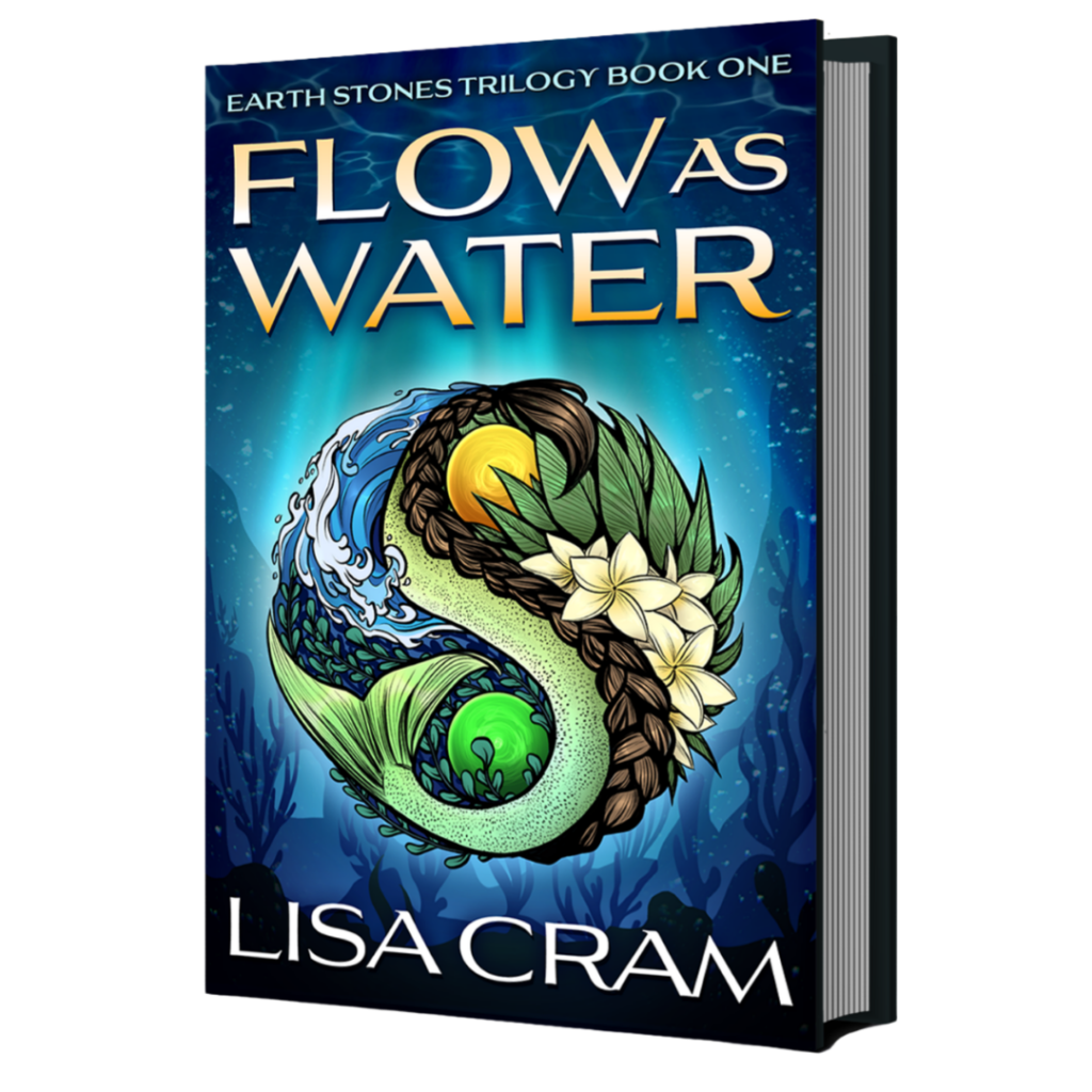 Cover of Flow as Water, the first book in Lisa Cram's Earthstones Trilogy.