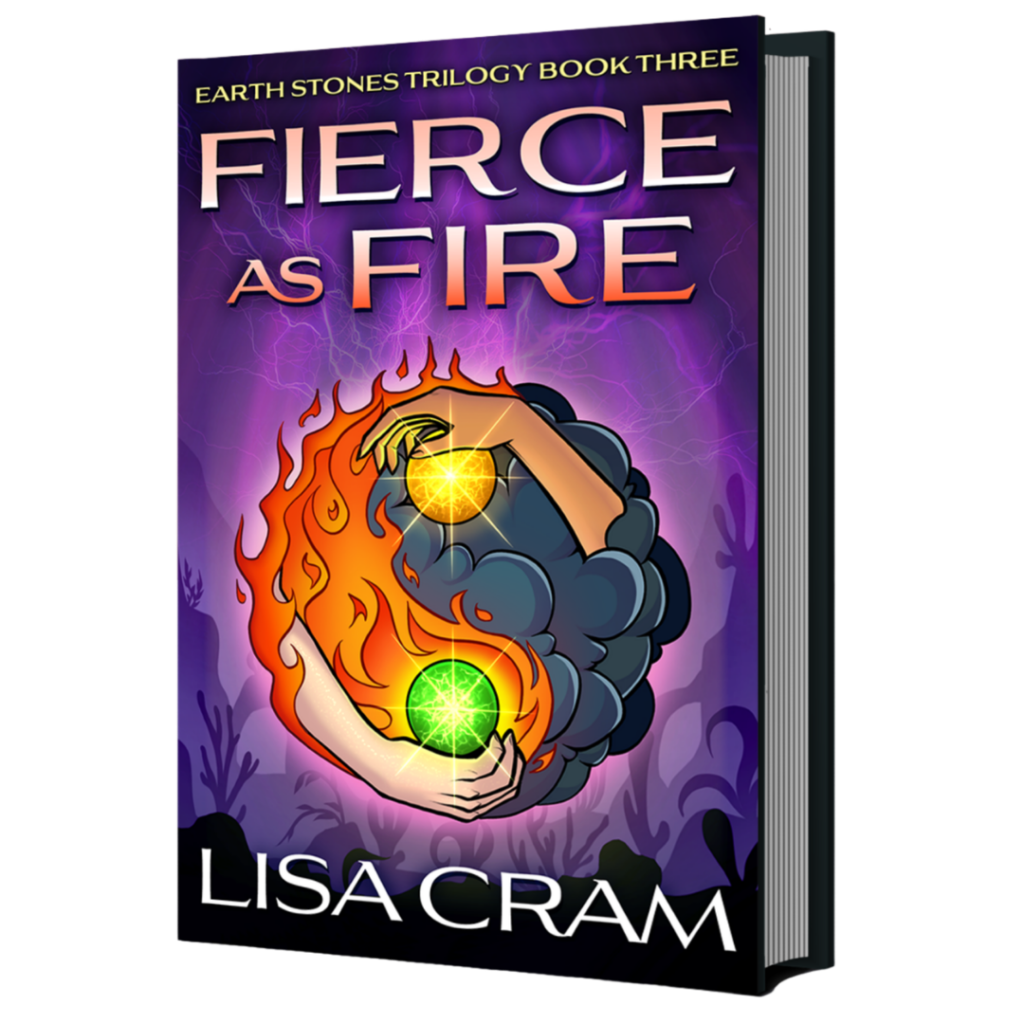 Cover of Fierce as Fire, the third book in Lisa Cram's Earthstones Trilogy